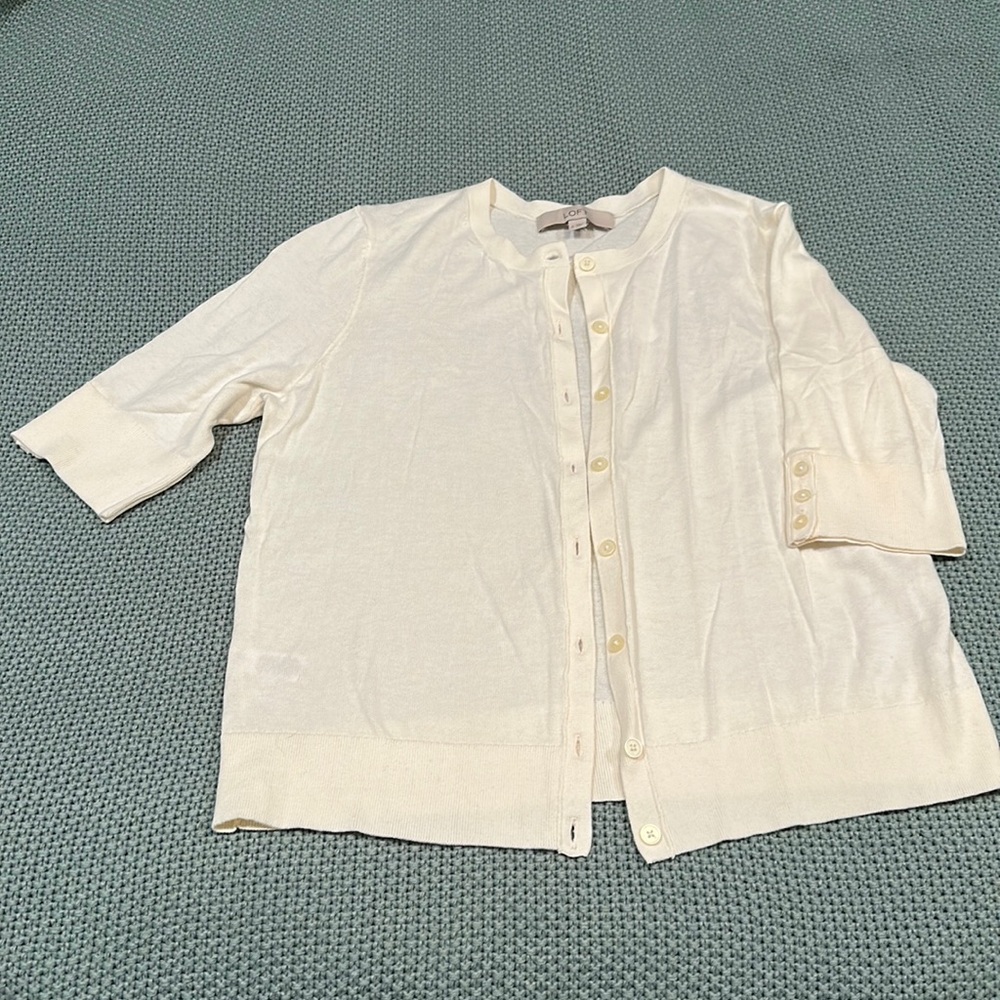 Loft Shirt Sleeve Cardigan NWT